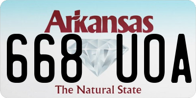 AR license plate 668UOA