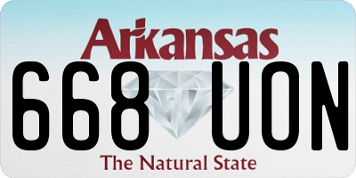 AR license plate 668UON