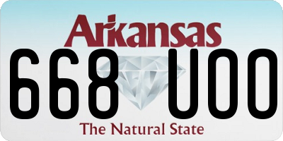 AR license plate 668UOO