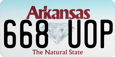 AR license plate 668UOP
