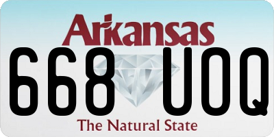 AR license plate 668UOQ