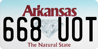 AR license plate 668UOT