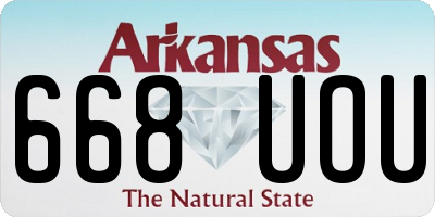 AR license plate 668UOU