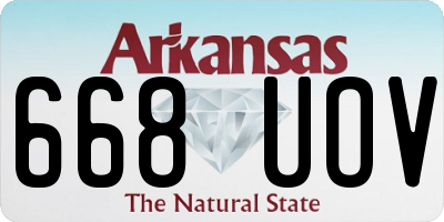 AR license plate 668UOV
