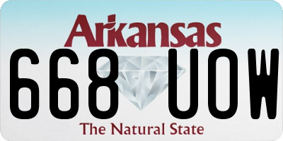 AR license plate 668UOW