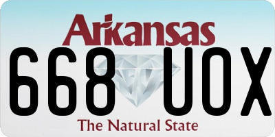 AR license plate 668UOX