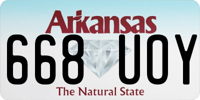 AR license plate 668UOY