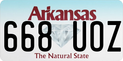 AR license plate 668UOZ