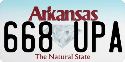 AR license plate 668UPA