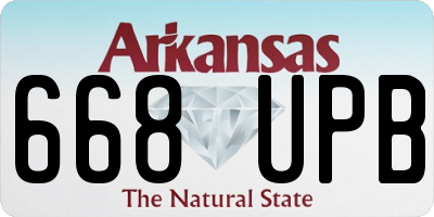 AR license plate 668UPB