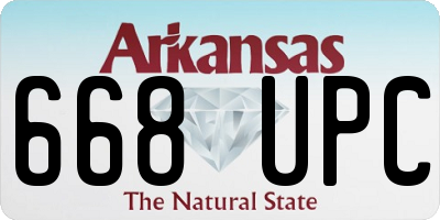 AR license plate 668UPC