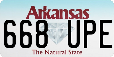 AR license plate 668UPE