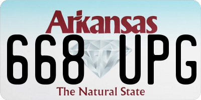 AR license plate 668UPG