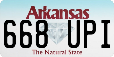 AR license plate 668UPI