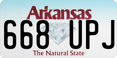 AR license plate 668UPJ