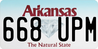 AR license plate 668UPM