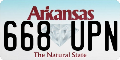 AR license plate 668UPN