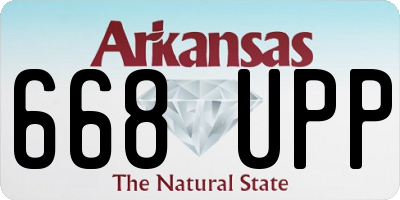 AR license plate 668UPP
