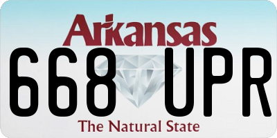 AR license plate 668UPR