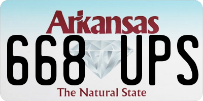 AR license plate 668UPS