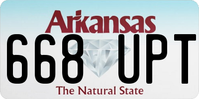 AR license plate 668UPT