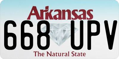 AR license plate 668UPV