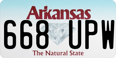 AR license plate 668UPW