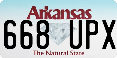 AR license plate 668UPX