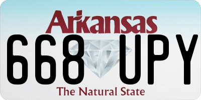 AR license plate 668UPY