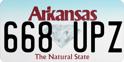 AR license plate 668UPZ