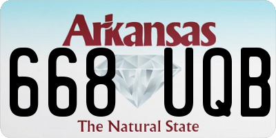 AR license plate 668UQB