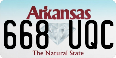 AR license plate 668UQC