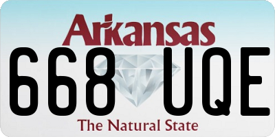 AR license plate 668UQE