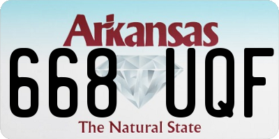 AR license plate 668UQF