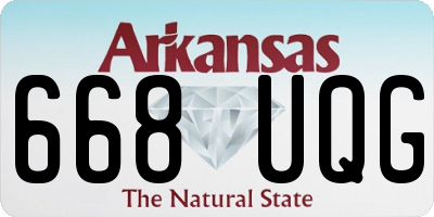 AR license plate 668UQG