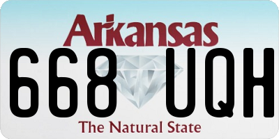 AR license plate 668UQH