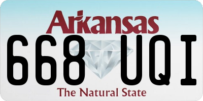 AR license plate 668UQI