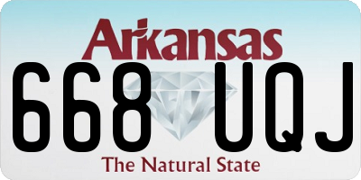 AR license plate 668UQJ
