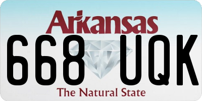 AR license plate 668UQK