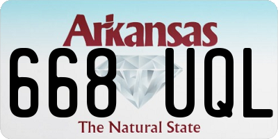 AR license plate 668UQL