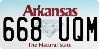 AR license plate 668UQM