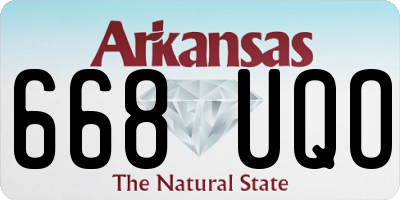 AR license plate 668UQO