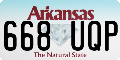 AR license plate 668UQP