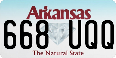 AR license plate 668UQQ