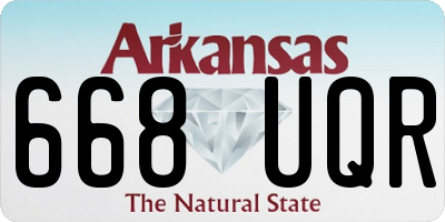 AR license plate 668UQR
