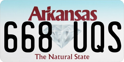 AR license plate 668UQS
