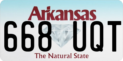 AR license plate 668UQT