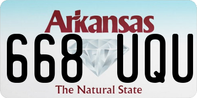 AR license plate 668UQU