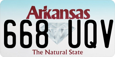 AR license plate 668UQV