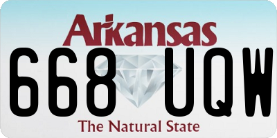 AR license plate 668UQW